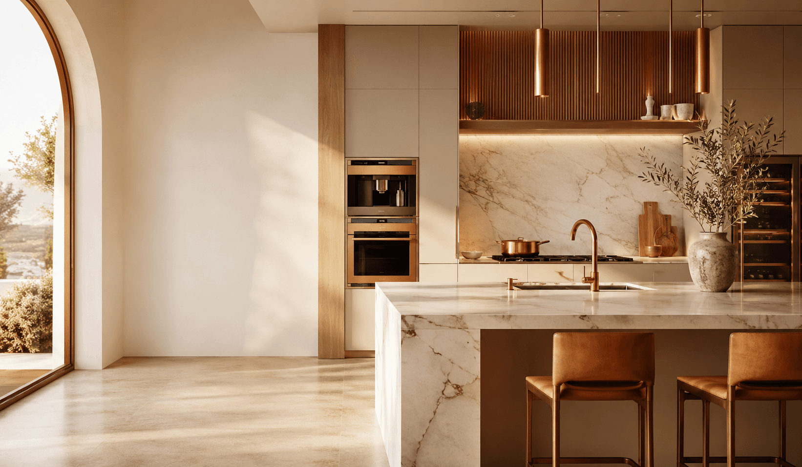 Kitchen appliances in a modern everyday home